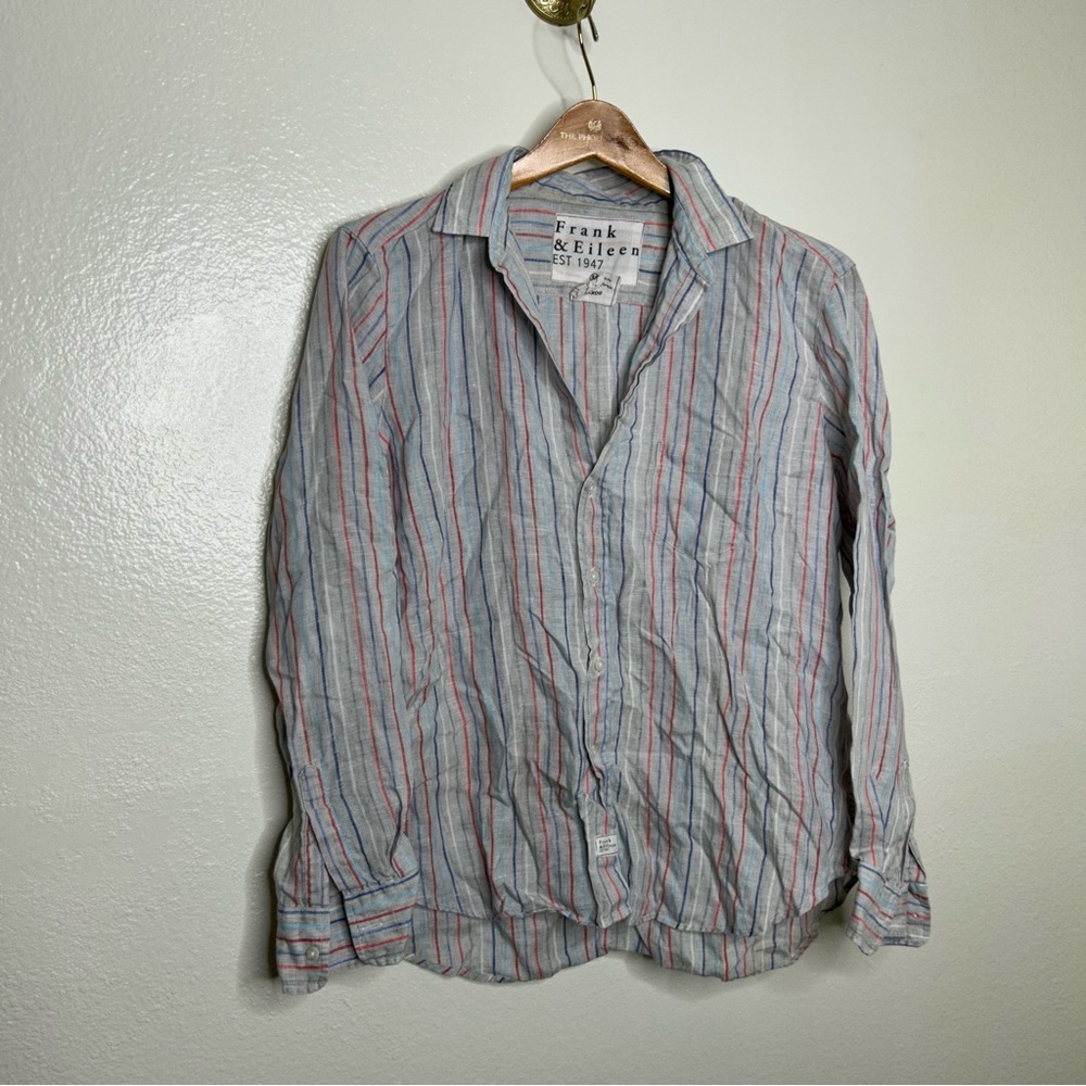 Frank & Eileen 100% Linen Eileen Button Down Shirt M